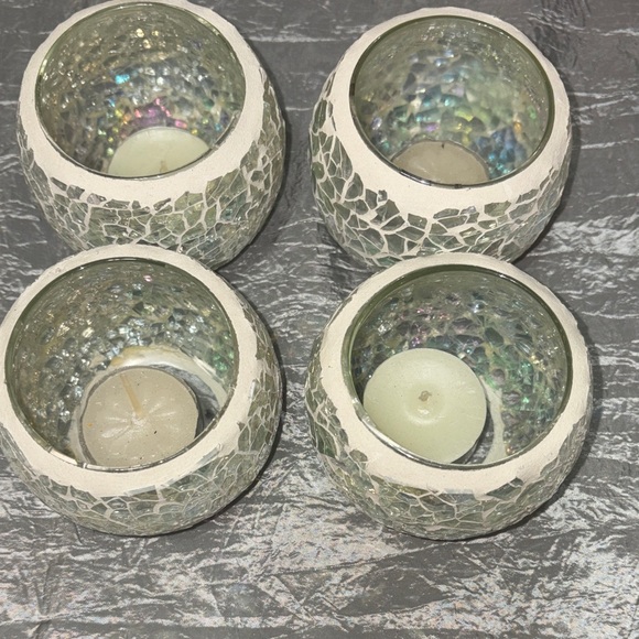 Other - Mosaic Glass Tealight Holders - Set of 4